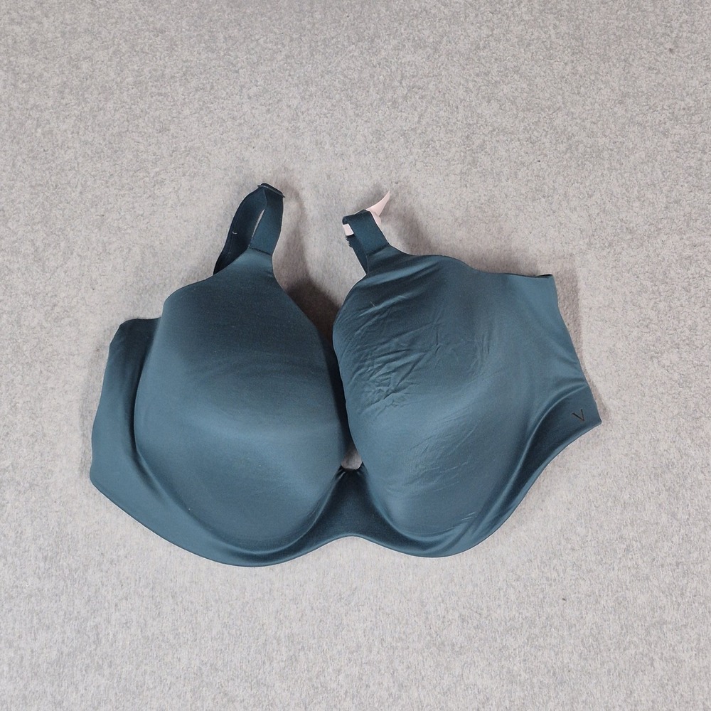 Victoria Secret Women Bra 38DDD Teal Lightly Lined Lined Semi Demi Wireless READ